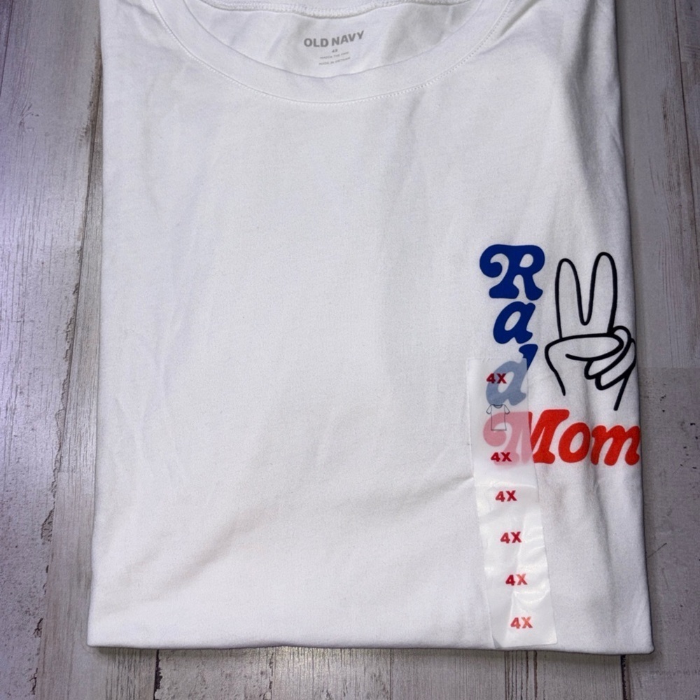 Old Navy Women’s Size 4x White Cotton (Rad Mom)- T-shirt NWT! - Picture 11 of 15